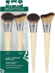 Eco Tools Natural Blush and Highlight Duo Brush Set (2-Pieces)
