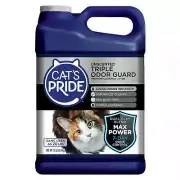 Cat's Pride Max Power Triple Odor Guard Unscented Clumping Cat Litter, 15 lb Jug