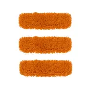 SOGA 3X 50cmx12cm Orange Microfiber Flat Mop Floor Rotating Cleaning Pads