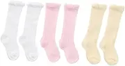 [ibasenice] 3 Pairs Long Socks Summer Sock Sock Cotton Socks Stockings Organic Cotton Socks Lace Stockings Socks Cotton Socks Newborn Over The Knee