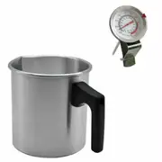Wax Melting Pot Pouring Pitcher Jug Pot Candle Soap Making With Thermometer
