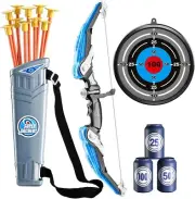 Super Archery Kit, Kids Bow and Arrow Set- LED Light up, 10 Suction Cup Arrows.