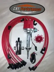 CHRYSLER 413-426-440 Red PRO SERIES SMALL Cap HEI Distributor 45K COIL + Wires