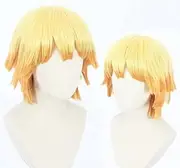 HAGERYLB Cosplay Wigs Demon Slayer Kimetsu no Yaiba Agatsuma Zenitsu Wig Cosplay Costume Men Women Heat Resistant Hair Party