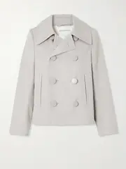 [Bottega Veneta] Bottega Veneta - Double-breasted Cotton-twill Jacket - Gray - IT36 IT 36 Gray