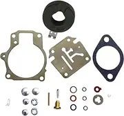 Deluxe Venom Brand Carburetor Carb Rebuild Repair Kit w Float Fits Many Johnson Evinrude 18 20 25 28 30 35 40 45 48 50 55 60 65 70 75 HP Outboard Motors (See Chart for Fitment)