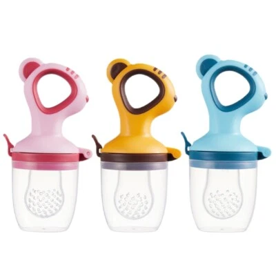 Baby Fruit Feeder Pacifier Silicone Fresh Fruit Feeder BPA Free 3-color