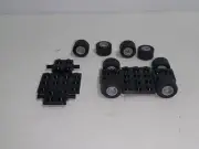 2 -NEW LEGO BLACK VEHICLE BASE WITH WHEELS TIRES 4x7 chassis car 2441 frame