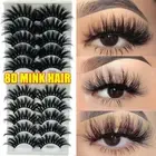 Makeup Tools Dramatic False Eyelashes Thick Long 8D Mink Hair Wispies Fluffies