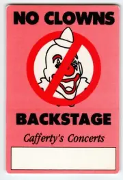 Van Halen No Clowns Balance Red Backstage Pass Original 1995 Hard Rock Music