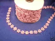Pearls on a string flower star shapes 10 yards lavender