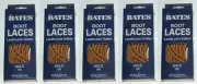 6 Pair Bates Strong Braid Round Boot & Shoe Laces 45 Inch