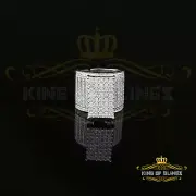 925 White Silver CZ 7.00ct Womens Adjustable Cindarella Ring From Size 7 to 9
