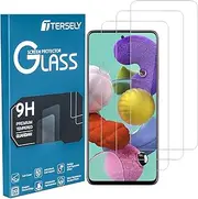 T Tersely [3-Pack] Screen Protector for Samsung Galaxy A51, (Case Friendly) Tempered Glass Film Screen Protector for Samsung Galaxy A51