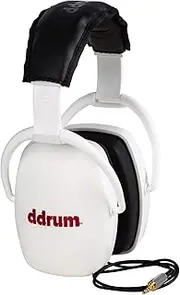 DDrum DDSCH WHT Studio Class Recording Isolation Headphones for Drummers