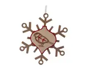 Melrose 7" Rustic Embroidered Craft Snowflake Bird Stamp Christmas Or