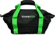 Rhino USA Heavy Duty Recovery Gear Storage Bag - Ultimate Recovery Kit Equipment Bag For Off-Road Gear and 4x4 Accessories - Fits Tow Straps, Shackles, Snatch Block, and UTV Accessories(Green)