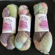 alpaca wool blend yarn hank 3* 100g (#A847)
