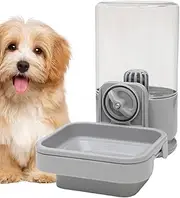Gmokluytw Dog Water Feeder - Suspending Large Dog Water Dispenser,Automatic Drinking Dispenser Feeding Station, Cage Accessories Pet Supplies for Puppy Cat Kitten Bird Bunny