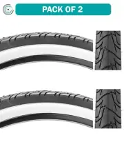 Pack of 2 Sunlite City CST1218 26x2.125 Wire TPI 65 Black/Wht Reflective