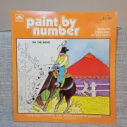 VTG 1983 PAINT BY NUMBER - On The Move - Golden Book, New/Unused Condition
