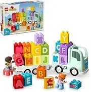 LEGO DUPLO Town Alphabet Truck Toy, Toddler Learning Toy for 2 Plus Year Old Boys & Girls, Vehicle Construction Set with ABC Bricks and 2 Figures, Educational Kids' & Baby Toy 10421