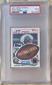 1982 Jack Lambert Topps Football Cello Pack PSA 9 MINT