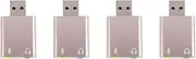 4X USB Sound Card 7.1 External USB to Jack 3.5mm Headphone Adapter Stereo Audio Mic Sound Card for Pc Computer Laptop