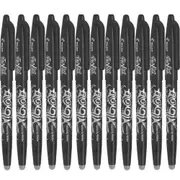 Pilot Frixion Erasable Gel Ink Pen 0.7mm Black Box 12