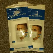 2 Earloop Face Mask with Eye Shield white Dental Surgical Medical 10 units x2