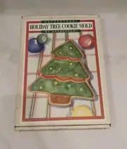 "Vintage Superstone Holiday Tree Cookie Mold Sassafras 1997 Baking Kit USA"