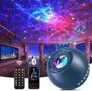 Galaxy Projector HD RGB Star Projector Night Light Projector for Bedroom,15 White Noise Galaxy Light Projector, HiFi Bluetooth Speaker Galaxy Light Remote & Timer Sensory Lights Projector Light for