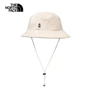 【The North Face 官方旗艦】北面男女款米色可調節帽帶休閒漁夫帽｜7WHNXMO