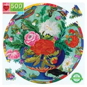 500pc eeBoo Round Jigsaw Puzzle 58cm Kids Fun Play Game Bouquet & Birds 10+