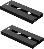 Wine Glass Rack Under Shelf, 2-Pack Wine Glass Holder Under Cabinet No Drill Screws, Hanging Stemware Rack (Black, One size)