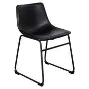 [James Lane] Montana Saddle Dining Chair Black