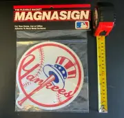 HUGE New York Yankees Red White & Blue Uncle Sam Top Hat Logo 8" Die-Cut MAGNET