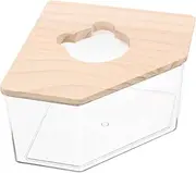 Happyyami Small Pet Acrylic Sand Bath Container Multi Functional Hamster Bathroom for Chinchillas Gerbils Mice and Rats Smooth Edges for Safety for Bathing Resting and Playing