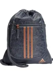 Adidas Alliance II Sackpack Drawstring Bag Jersey Onix Grey Rose Gold Sport