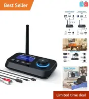 Compact Bluetooth 3-in-1 Adapter with Optical, Aux, RCA - Perfect for Home Audio