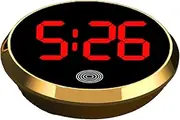 Digital Touch Screen Clock - Smart Voice Control LED Alarm Clock, Wireless Charging Station | Contemporary Desk Clock with Calendar Display, Adjustable Brightness, Ideal for Nightstand or Office