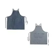 Thickened Canvas Apron Chef Apron with Large Pockets for Men