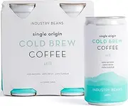 INDUSTRY BEANS Single Origin Cold Brew Coffee Cans - Elevate Your Sip - Indulge In Pure Elegance - 250ml (4 Can Pack)