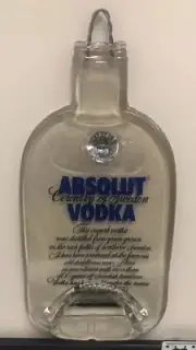 Absolut Vodka Bottle Flat Glass Wall Hanging Decor Bar Room NEW