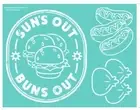 NEW “Sun's Out Buns Out” Chalk Couture Chalk Transfer Stencil Size B