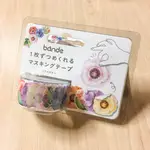 《現貨》日本進口 BANDE 和紙貼紙 銀蓮花花朵 另有櫻花花瓣 紙膠帶