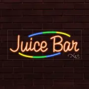 NEW "JUICE BAR" w/BORDER 30x12x1 INCH LED FLEX WINDOW/WALL INDOOR SIGN 30819