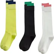 [Dress Cici] Cotton Compression Socks for Women with 2 Layer Cuff (3 Pack)