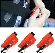 The Original Emergency Keychain Car Escape Tool, 2-in-1 Seatbelt Cutter and Window Breaker, Emergency Keychain Car Escape Tool, Automotive Escape Tool for Land & Underwater (Orange)