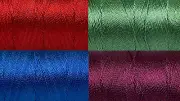 Polyester Embroidery Thread Set (Jewel Tones) Size 12 3ply thread 4 x 25g Spools